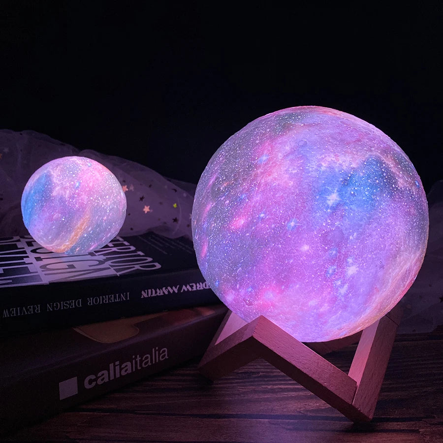 Galaxy Moon Lamp